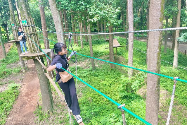 【千葉・千葉市・アスレチック】夏季期間コース上にミスト設置中！アドベンチャーコース（約90分）