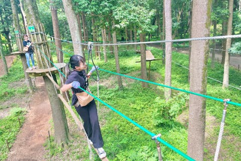 【千葉・千葉市・アスレチック】夏季期間コース上にミスト設置中！アドベンチャーコース（約90分）