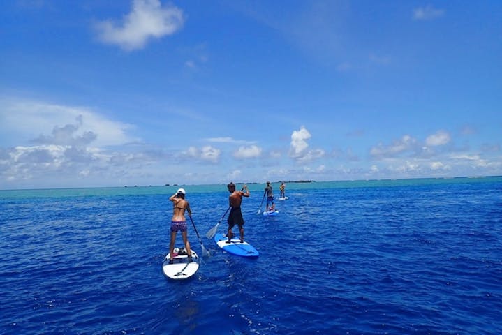 沖縄 宮古島 Sup 絶景の三角点下でsup シュノーケルを楽しむボートツアー アソビュー