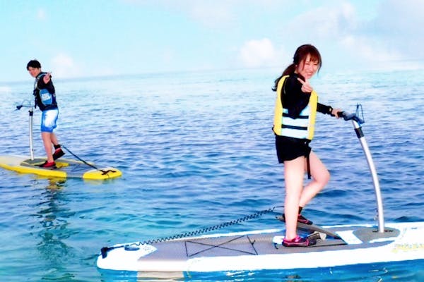 沖縄・古宇利島・SUP】1組貸切！新感覚サップを体験！ペダルサップor