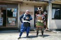 武家屋敷群でサムライに変身