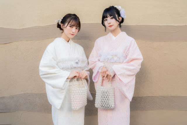 【京都・着物レンタル】大人気レトロプレミアム★ヘアセット付き！アンティーク着物をエレガントに♡