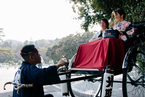 【三重・伊勢市・人力車】知る人ぞ知る伊勢のパワースポットへ！大満足コース（60分）