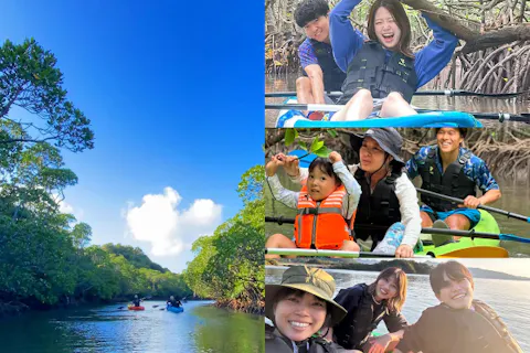 【石垣島】島人ガイドとカヤックで行く「国立公園マングローブ探検」｜年2300名超が体験&動画付（石垣島最大の国立公園を満喫／2組限定で初心者も安心。高画質データをプレゼント）