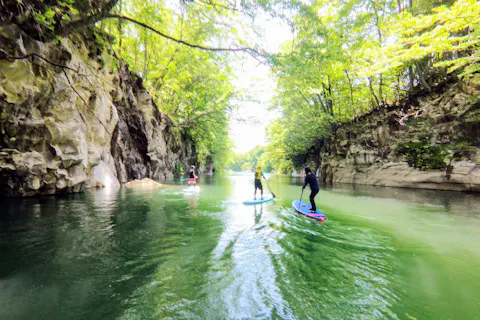 宮城 仙台 Sup 秋保温泉近く 大自然の中をsupでゆったりクルーズしよう アソビュー