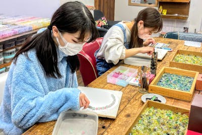 東京・大森・ガラス工芸】カラフルで可愛い！脚付の長角皿・丸皿