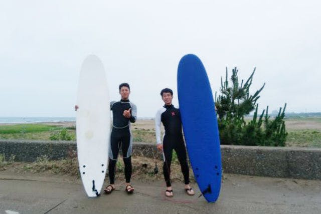 【石川・金沢・サーフィン】憧れの波乗りにまずは短時間で挑戦！サーフィン体験