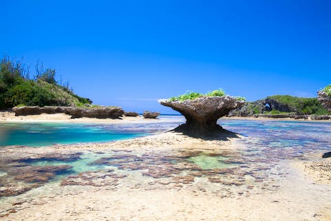【沖縄・恩納村・無人島ツアー】美しい浅瀬で天然水族館体験！歩いて行く無人島ツアー