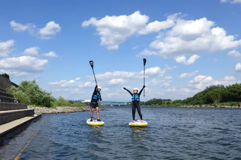 【岐阜・美濃加茂・SUP】木曽川で約2kmのダウンリバー体験！SUPクルージング