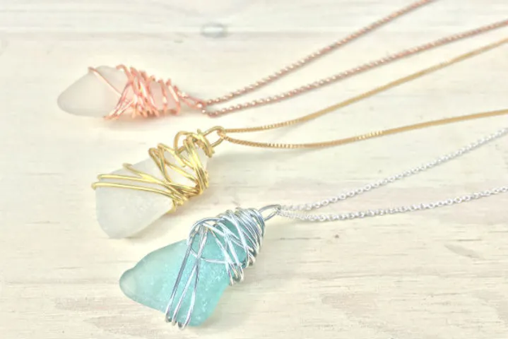 栃木 宇都宮 手作りネックレス 美しいシーグラスでネックレス作り体験 1個 アソビュー