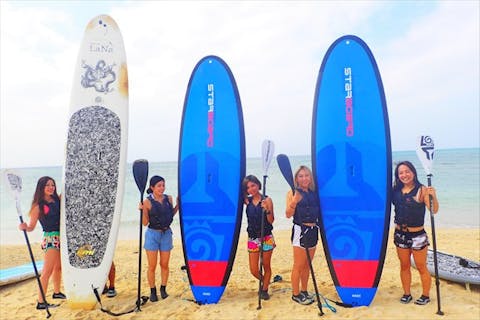 【沖縄・読谷・SUP】人気No.1ブランドのボードでインスタ映え叶う！SUP体験