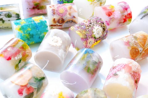 【東京・巣鴨・手作りキャンドル】キレイとカワイイを形にする♬3Dボタニカルキャンドル（1個）※平日割引対象