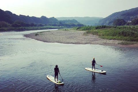 【栃木・那須塩原・SUP】自然豊かな清流でリバーSUP！那珂川SUP体験