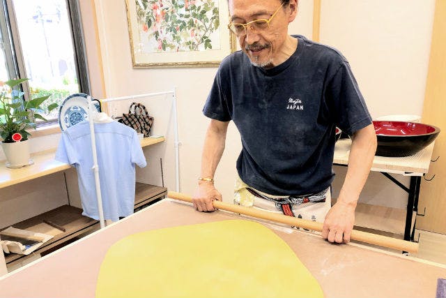 蕎麦打ち 蕎麦打ち風景58 (1Kg 粗挽き二八) 大荒挽粉500gをブレンドして