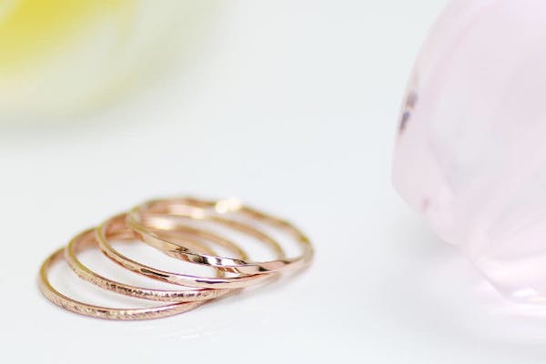 静岡・熱海・手作りリング】美しさ際立つシンプルなK10リング1点