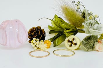 静岡・熱海・手作りリング】美しさ際立つシンプルなK10リング1点