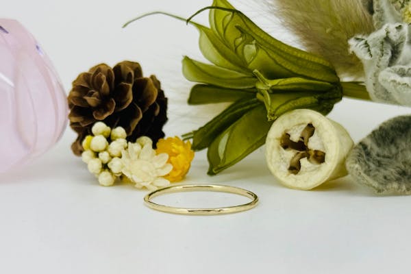 静岡・熱海・手作りリング】美しさ際立つシンプルなK10リング1点