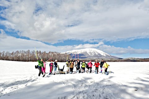 【岩手県・岩手郡・スノーシュー】銀世界を散策！スノーシューと手作りアイス体験