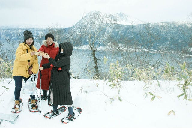 【北海道・摩周湖・スノーシュー】冬の摩周湖でお気軽スノーシュー体験！ショートコース