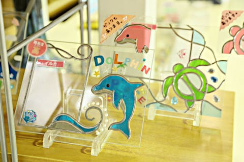 【山梨・富士河口湖・ステンドグラス】思い出を色鮮やかに飾る。フォトフレーム1点