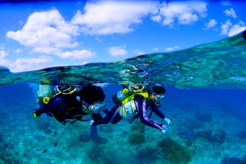 【沖縄・恩納村・体験ダイビング】美ら海を楽しもう！青の洞窟で体験ダイビング