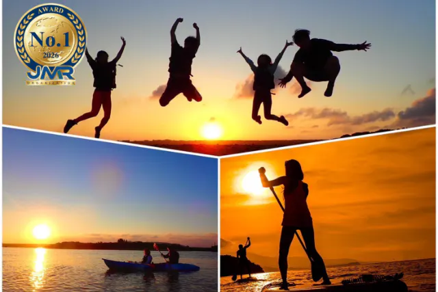 【石垣島/夕方/送迎可】サンセットSUP/カヌーツアー！最高の夕日にうっとり。送迎＆写真データ無料！