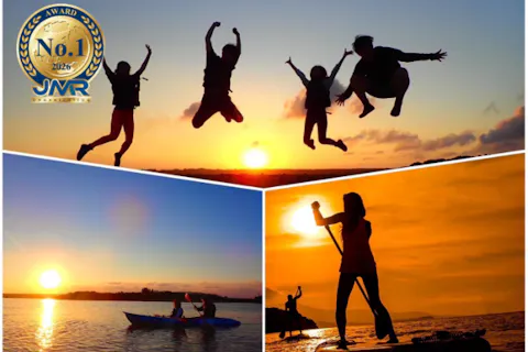 【石垣島/夕方/送迎可】サンセットSUP/カヌーツアー！最高の夕日にうっとり。送迎＆写真データ無料！