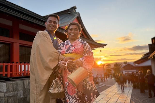 【京都府・京都市・着物レンタル】憧れの京都を満喫！着物レンタルカップルプラン