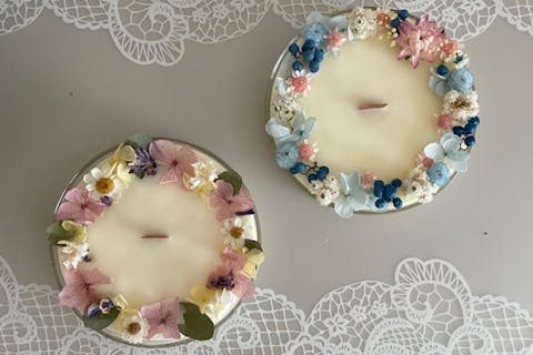 【京都駅より１５分】シャーレガラスに作るアロマキャンドル（1個）香りが選べる