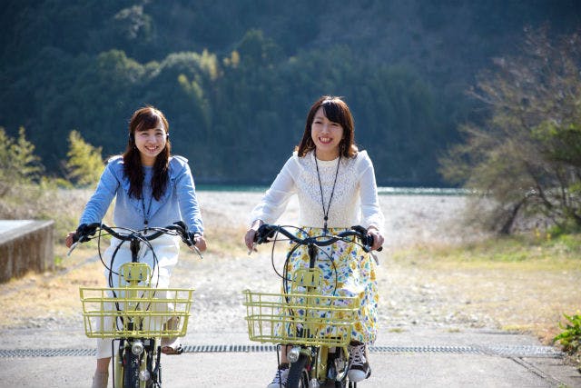 【高知・四万十川・サイクリング】楽々！電動アシスト付き自転車レンタサイクル5時間