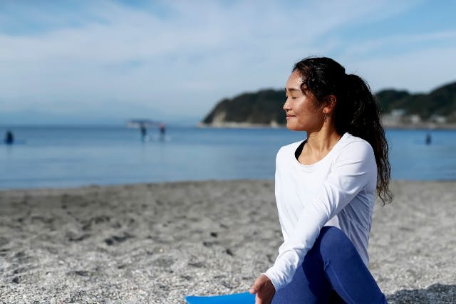 【ビーチヨガ/逗子・葉山】ヨガ60分体験コース！手ぶらOK！無料のレンタルマット有り！写真データ無料プレゼント♪