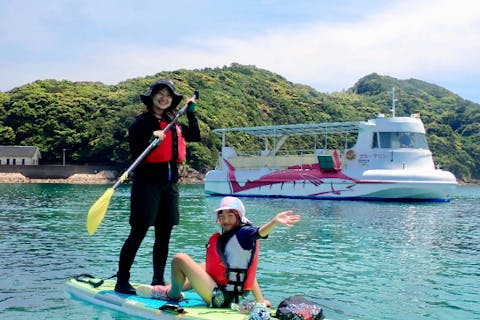 【徳島・竹ヶ島・SUP】初めての方もレッツエンジョイ！竹ヶ島の海でSUP体験
