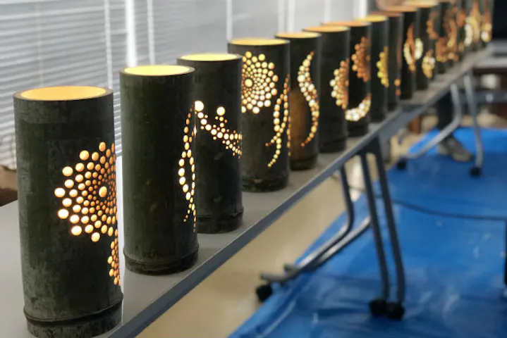 千葉 香取 竹細工 温かみある灯りがきれいな竹あかり作り体験 1点 アソビュー