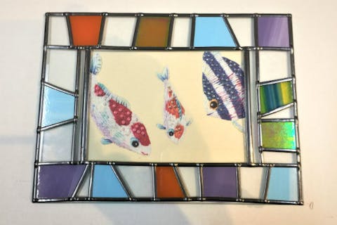 【鳥取県・鳥取市・ステンドグラス体験】カット作業なし！簡単ステンドグラスアート体験（1個）