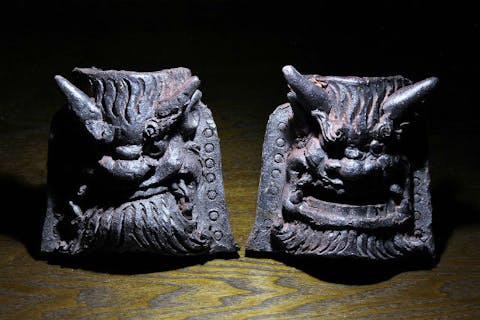 【兵庫・姫路・手びねり】玄関のお守りにぴったり！手の平サイズの鬼瓦制作（1個）