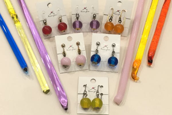 愛知・名古屋・とんぼ玉体験】とんぼ玉で作ろう！ピアスorイヤリング