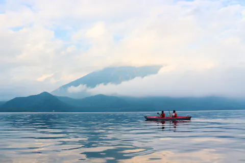 【栃木・日光・中禅寺湖カヤック】〔夕方15:30〕夕暮れの静かな湖・写真データ全カット付き