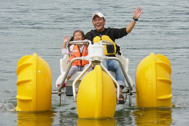 【静岡・浜名湖・アクアサイクル】新感覚！湖の上をサイクリングしよう！