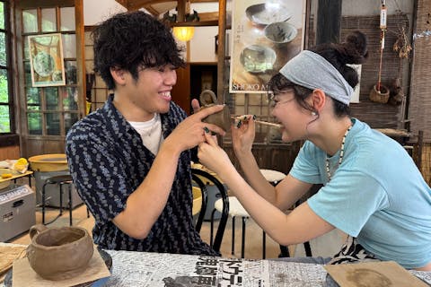 【熊本・菊池・手びねり】団体様OK！自然いっぱいののどかな場所で陶芸体験（1個）