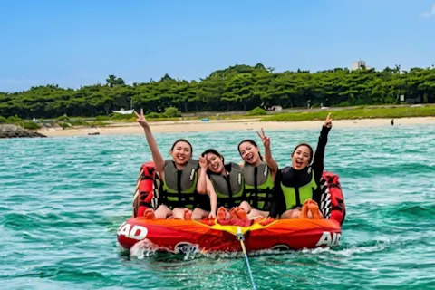 【沖縄・那覇・浦添】当日予約OK！『2種プラン♪』バナナボートやジェットスキーなど最新の乗り物を当日現地でチョイス！