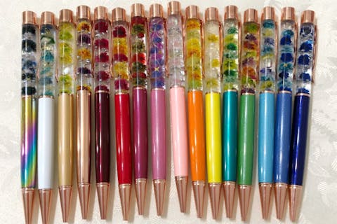 【神奈川・横浜・ハーバリウム】日常使いできるアイテム！ハーバリウムボールペン（2本）