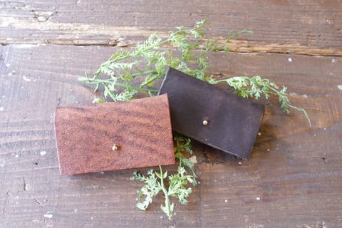 【東京・蔵前・レザークラフト】贈り物にもぴったり！お洒落なカードケース（1個）※11月2日(日)をもって終了