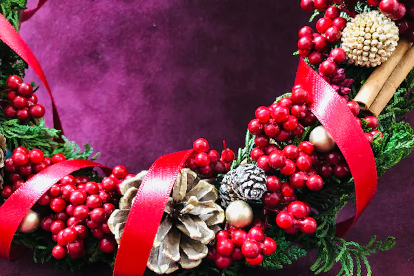 【SARA】　12/6発送　クリスマスリース　6セット クリスマスリース レッド プリザーブドフラワーギフト・花の通販