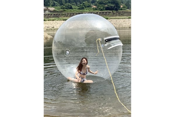 島根・美郷・アクアボール】江ノ川の浅瀬で水上散歩を楽しもう！アクア