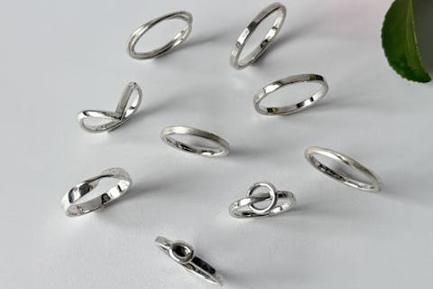 【新潟・上越・シルバーアクセサリー】シルバー925使用のシンプルリング制作1個
