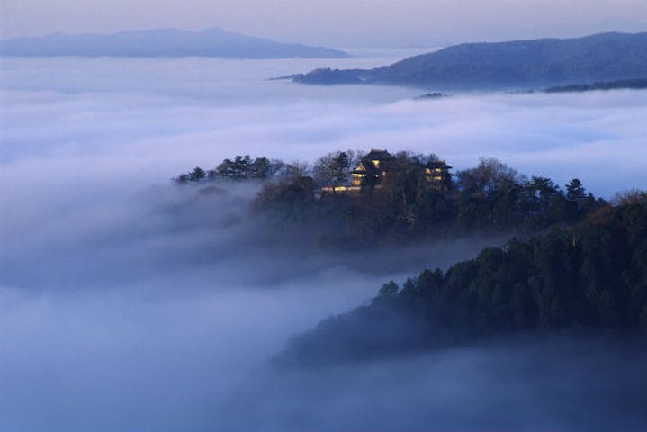 岡山 高梁 観光タクシー 雲海に浮かぶ備中松山城 雲海展望台までの乗合タクシー アソビュー