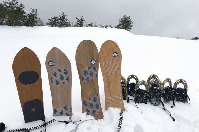滋賀・高島・雪遊び】新しい雪遊び！ハンドメイド「雪板」で滑走 