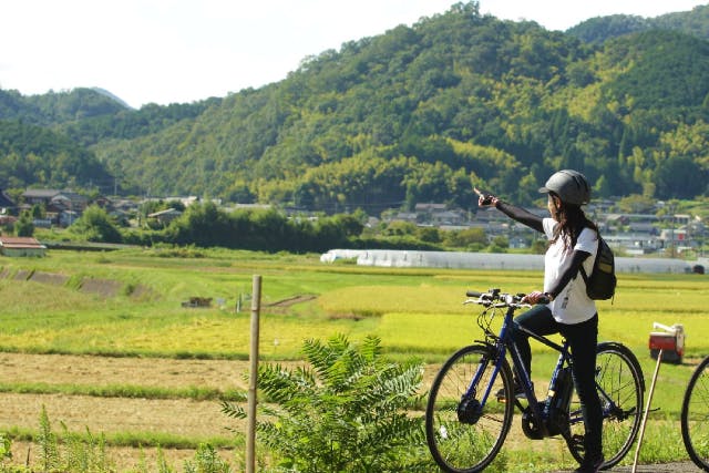 【京都・綾部・サイクリング】e-BIKEでパワフルに走行！里山サイクリング体験