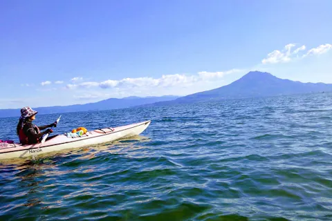 【鹿児島・姶良・カヤック】カヤックでポイントまでGO！錦江湾でフィッシング体験