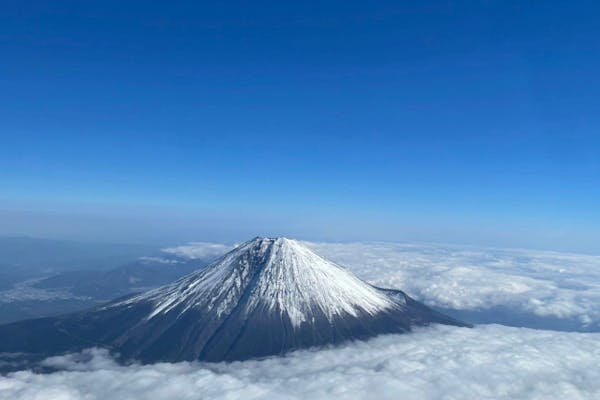 富士山と麓の湖　F4 W33センチ H24センチ 新緑の富士(792) – WePhoto